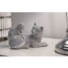 Mauro Ferretti Dekofigur Katze Sparky mit Jungtier 19x9x13 cm silber