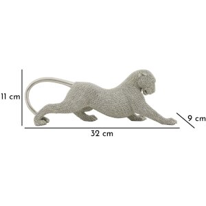 Mauro Ferretti Декоративная фигурка пантеры Sparky 32x9x11 см серебро