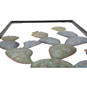 Mauro Ferretti настенное украшение кактус в рамке 31x2,5x90 см зеленый светло-голубой