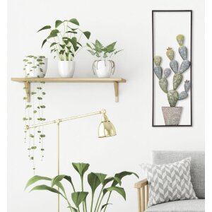 Mauro Ferretti настенное украшение кактус в рамке 31x2,5x90 см зеленый светло-голубой