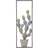 Mauro Ferretti настенное украшение кактус в рамке 31x2,5x90 см зеленый светло-голубой