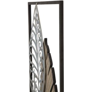 Настенное украшение Mauro Ferretti Листья 30,5x2,5x99,5 см золото серебро