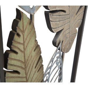 Настенное украшение Mauro Ferretti Листья 30,5x2,5x99,5 см золото серебро