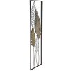 Настенное украшение Mauro Ferretti Листья 30,5x2,5x99,5 см золото серебро