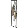 Настенное украшение Mauro Ferretti Листья 30,5x2,5x99,5 см золото серебро