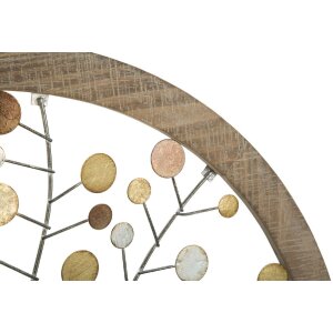 Mauro Ferretti Wandpanel Baum des Lebens Ø61x1,8 cm gold natur