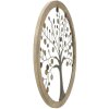 Mauro Ferretti Wandpanel Baum des Lebens Ø61x1,8 cm gold natur
