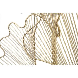 Mauro Ferretti Wandpaneel Glam-Blatt 79x5x68 cm golden