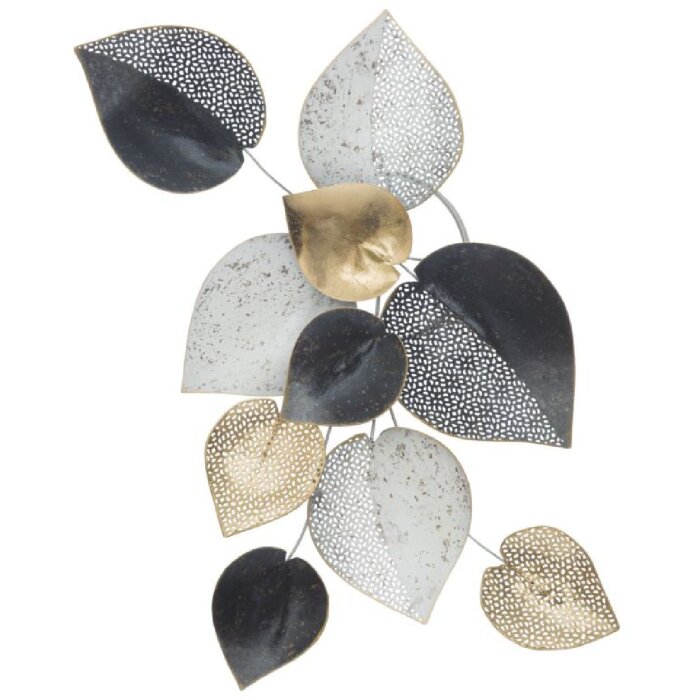 Mauro Ferretti Wandpaneel Half Leaf 62,5x5,5x40 cm mehrfarbig