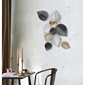 Mauro Ferretti Wandpaneel Half Leaf 62,5x5,5x40 cm mehrfarbig