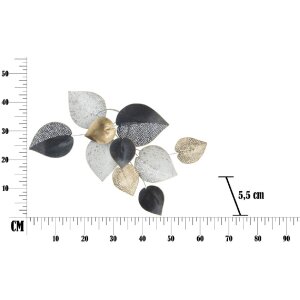 Mauro Ferretti Wandpaneel Half Leaf 62,5x5,5x40 cm mehrfarbig