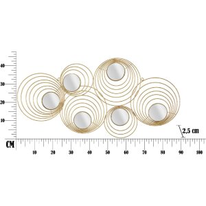 Mauro Ferretti Wandpaneel Rays 90x2,5x45 cm gold