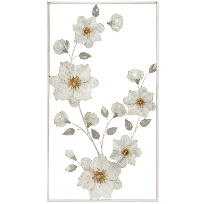 Mauro Ferretti Wandpaneel Flix 50x5,5x90,5 cm weiß gold