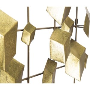 Mauro Ferretti Wandpaneel Abstract 90,5x3,5x50 cm goldfarben