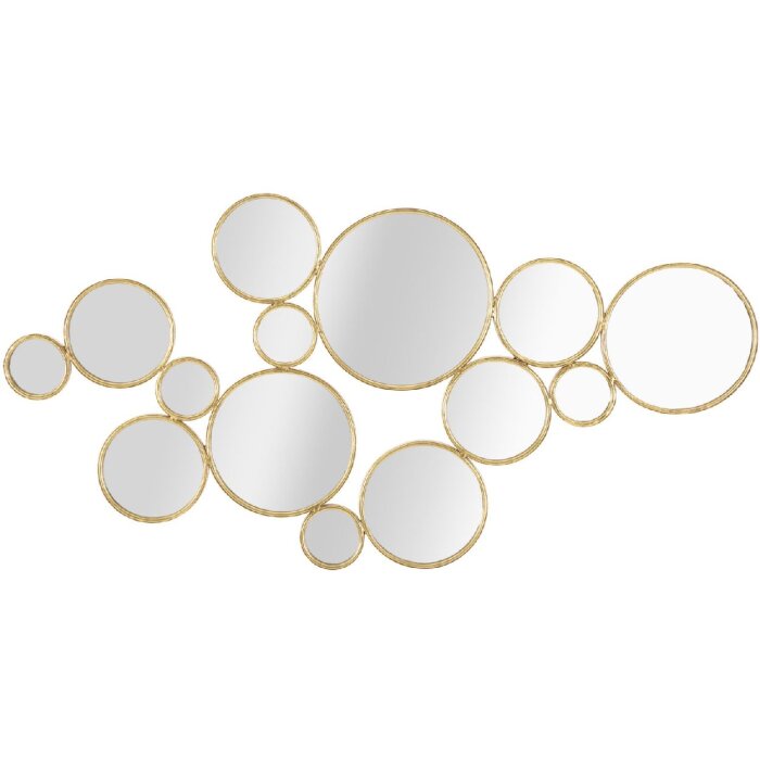 Настенное панно Mauro Ferretti с зеркалами 100x2,3x51,5 см золотого цвета