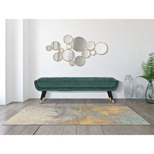 Настенное панно Mauro Ferretti с зеркалами 100x2,3x51,5 см золотого цвета