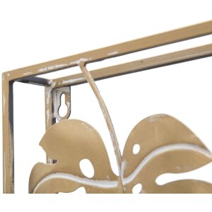Mauro Ferretti Wandpaneel Jungle 60x80x6,5 cm goldfarben
