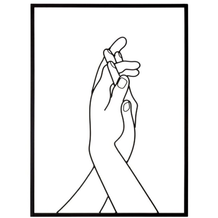 Настенное панно Mauro Ferretti Simply Hands 40x1x55 см черное