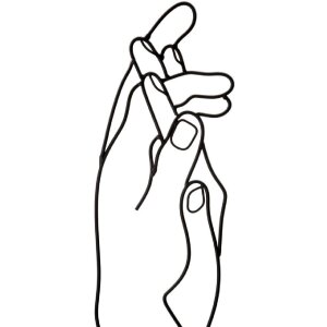 Настенное панно Mauro Ferretti Simply Hands 40x1x55 см черное