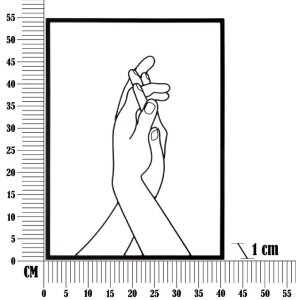 Настенное панно Mauro Ferretti Simply Hands 40x1x55 см черное