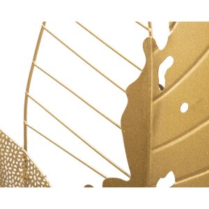 Настенное панно Mauro Ferretti Осенний лист 53x4x84,5 см в золотом цвете