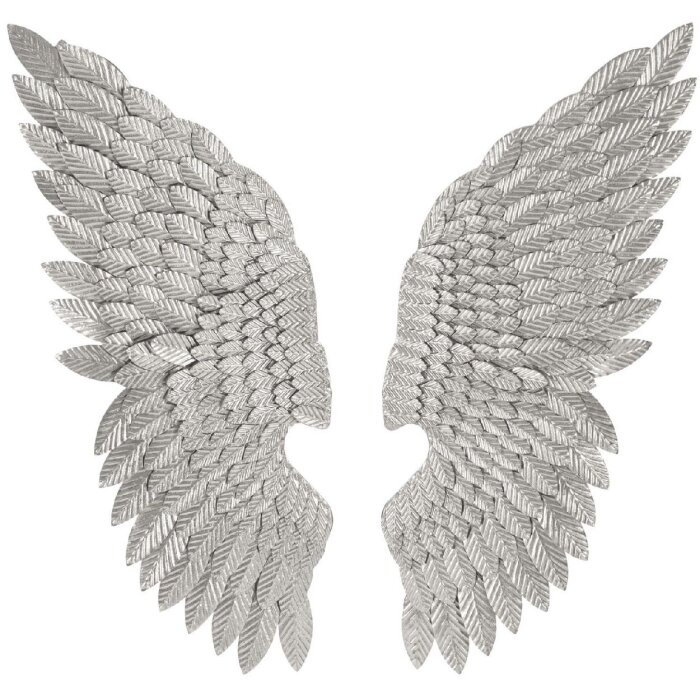 Настенное панно Mauro Ferretti Ali Beauty Set 2 шт 37,5x3x100 см серебристого цвета