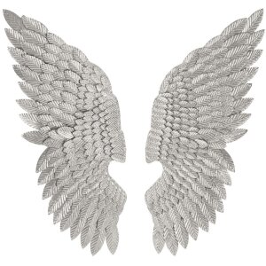 Настенное панно Mauro Ferretti Ali Beauty Set 2 шт 37,5x3x100 см серебристого цвета