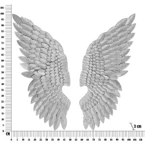 Настенное панно Mauro Ferretti Ali Beauty Set 2 шт 37,5x3x100 см серебристого цвета