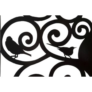 Mauro Ferretti Wandpaneel Baum 70x1x70 cm schwarz