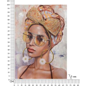 Mauro Ferretti Настенная фреска Jennifer 70x3x100 см разноцветный