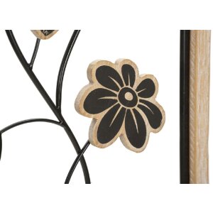 Mauro Ferretti Girish 30x2,5x60 cm braun schwarz Wandpaneel aus Eisen und MDF