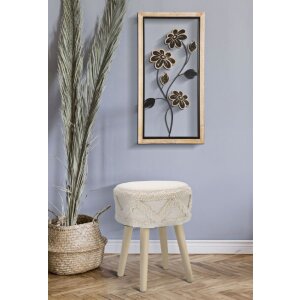 Mauro Ferretti Girish 30x2,5x60 cm braun schwarz Wandpaneel aus Eisen und MDF