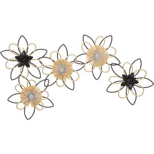 Mauro Ferretti Wandpaneel Flow 60x4x35 cm natur schwarz