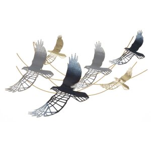 Mauro Ferretti Wandpaneel Vogel 90,8x6,4x50,8 cm mehrfarbig