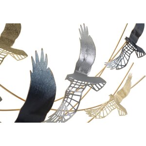 Mauro Ferretti Wandpaneel Vogel 90,8x6,4x50,8 cm mehrfarbig