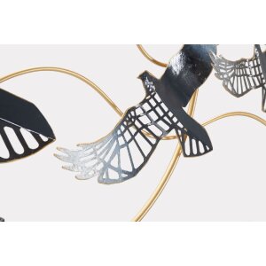 Mauro Ferretti Wandpaneel Vogel 91x7x50 cm mehrfarbig