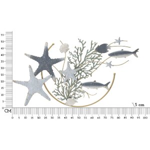 Настенное панно Mauro Ferretti Морская звезда 95,3x5x53,3 см синий