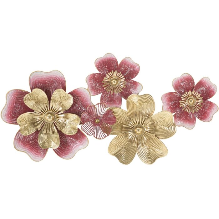 Mauro Ferretti Wandpaneel Lobi 91,4x6,4x50,8 cm dunkelrosa gold