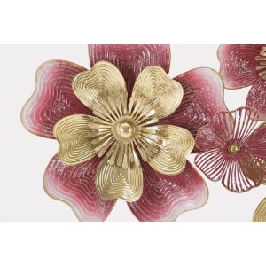 Mauro Ferretti Wandpaneel Lobi 91,4x6,4x50,8 cm dunkelrosa gold