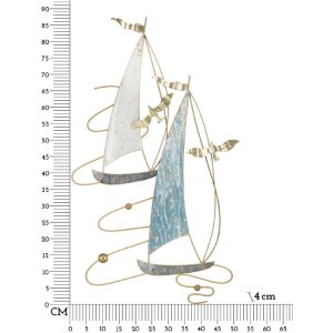 Mauro Ferretti Wandpaneel Vela Color 51,4x4x87 cm blau weiß