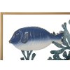 Mauro Ferretti Wandpaneel Fisch 50,2x3,8x50,2 cm blau gold