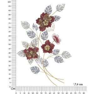 Настенное панно Mauro Ferretti Lovis 68,6x7,6x98,4 см темно-красный