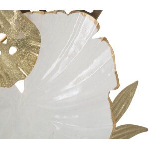 Mauro Ferretti Wandpaneel Blumenstrauß 50,8x7x87 cm gold weiß