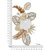 Mauro Ferretti Wandpaneel Blumenstrauß 50,8x7x87 cm gold weiß