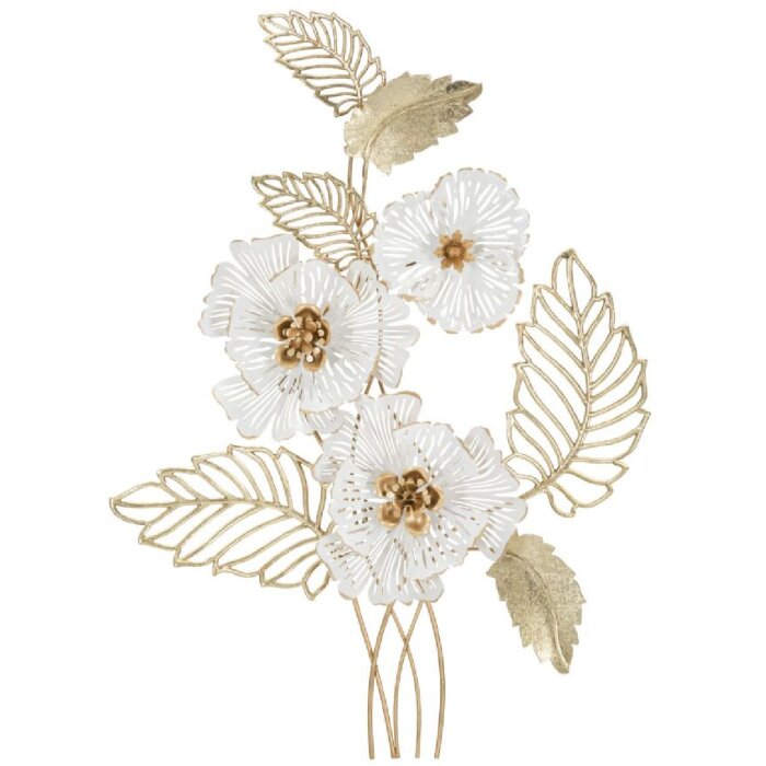 Mauro Ferretti Wandpaneel Whity 54x6,4x73,7 cm weiß goldfarben