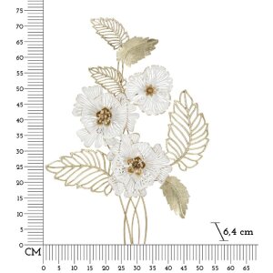 Mauro Ferretti Wandpaneel Whity 54x6,4x73,7 cm weiß goldfarben