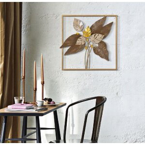 Mauro Ferretti Wandpaneel Browy 50,2x5,1x50,2 cm braun gold