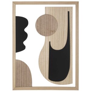 Mauro Ferretti MDF-Wandpaneel Astry 60x2x80 natur schwarz