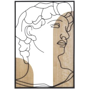 Mauro Ferretti MDF-Wandpaneel David 55x2x80 natur schwarz