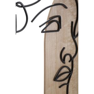 Mauro Ferretti Стеновая панель из МДФ David 55x2x80 натуральный черный